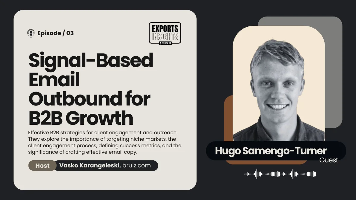 Hugo Samengo-Turner, guest on Exports Insights episode 3